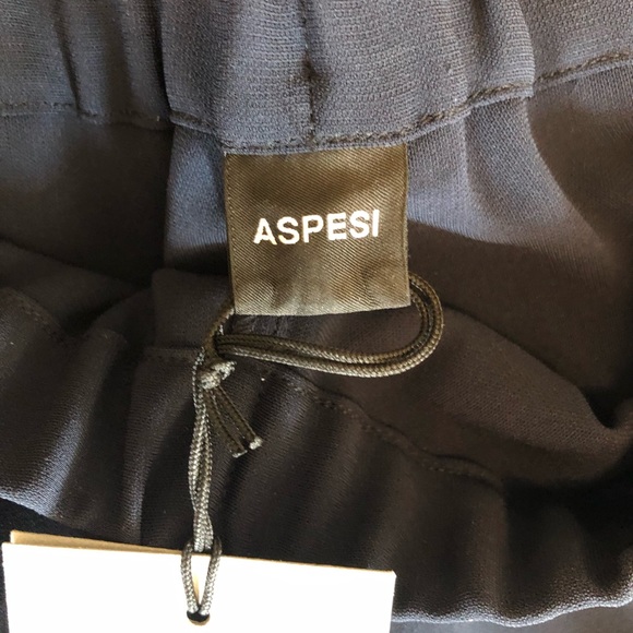 Aspesi Elastic Waist Long Trouser NWT in Navy - Picture 5 of 8